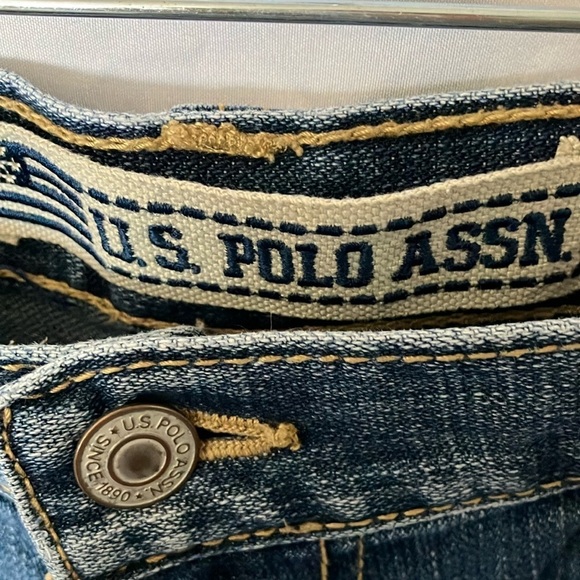 US Polo Assn: Men's Blue Baggy Denim Shorts- 33 - Picture 2 of 11